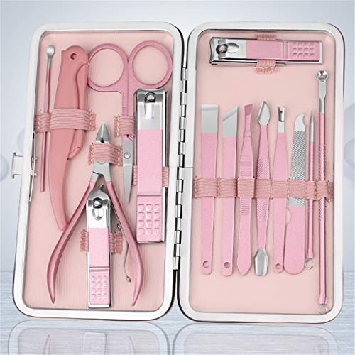 BOROK Set De Manicura Kits De Herramientas De Arte De Uñas para Pies con Pedicura,Marca Calidad Pieza Manicure Pedicure Grooming Kit Set Finger & Toe Nail Clipper Análisis De Cara Y Uña por Cortaúñas