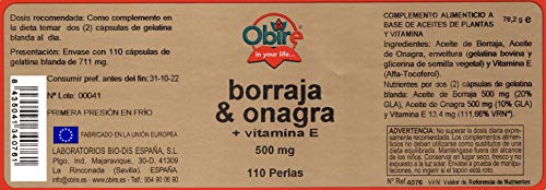 Borraja & onagra 500 mg. 110 perlas