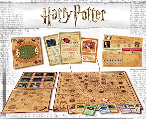 Borras-Un Año en Hogwarts Mesa Harry Potter, 4 Modos de Juegos Distintos, a Partir de 7 años, Multicolor (18357)