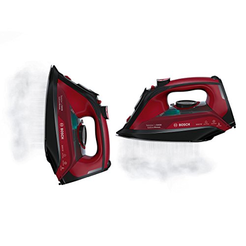 Bosch TDA503001P Sensixx DA50, Plancha de Vapor, 3000 W, Color Rojo 15x30x12cm