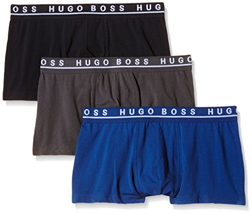 BOSS Boxer 3P FN Solid Bañador, Mehrfarbig Blau (Open Blue 487), L (Pack de 3) para Hombre