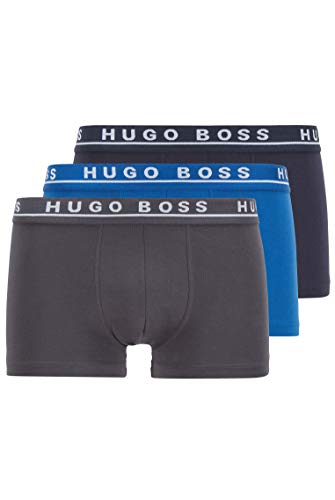 BOSS Trunk CO/EL Bóxer, Azul (Open Blue 487), Large (Pack de 3) para Hombre