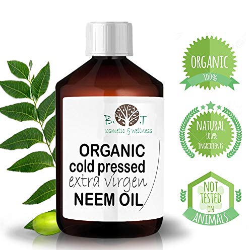 B.O.T cosmetic & wellness Aceite de Neem Virgen Prensado en Frío Primera Presión 100% Puro Bio Non Refinado (100 ml) Azadirachtin 3123.32 ppm.