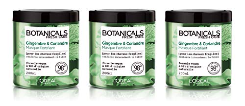 Botanicals Mascarilla de cuidado fortificante para pelo dañado, 200 ml, juego de 3 unidades