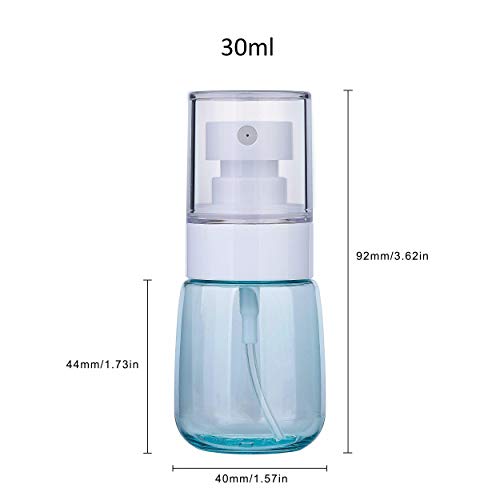 Bote Spray Botella de Aerosol Vacío Plástico Transparente Niebla Fina Atomizador de Viaje Recargable Conjunto de Botellas Maquillaje Vacio de Agua Claro Contenedor (3 × 30 ML)