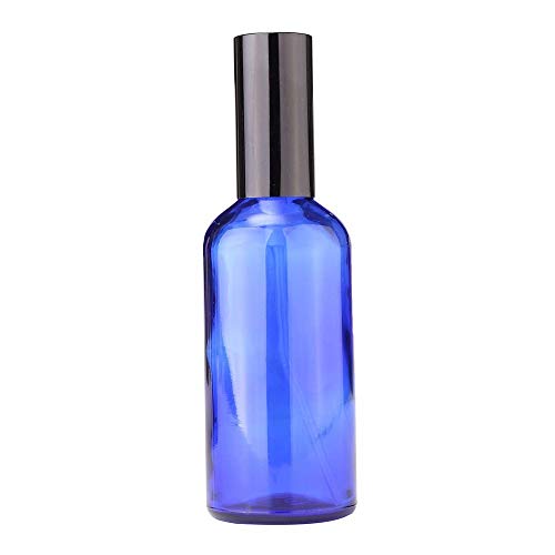 Botella De Spray 2 piezas de 100 ml de perfume de aceites esenciales con cuentagotas / Pipeta / Cap Atomizador recargable de cristal azul de la botella del aerosol Para La Limpieza De Jardinería Y Ali