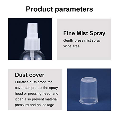Botellas de Spray, Transparente Botella de Spray, Spray Pulverizador Atomizador Spray Transparente, Niebla Fina Atomizador de Viaje Conjunto de Botellas(Juego de 6)