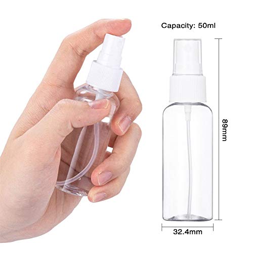 Botellas de Spray,Sub-Botellas de cosméticos,Botella de Aerosol Vacío Plástico,Transparente Niebla Fina Atomizador de Viaje Conjunto de Botellas,Cosmético,6Pcs/Set
