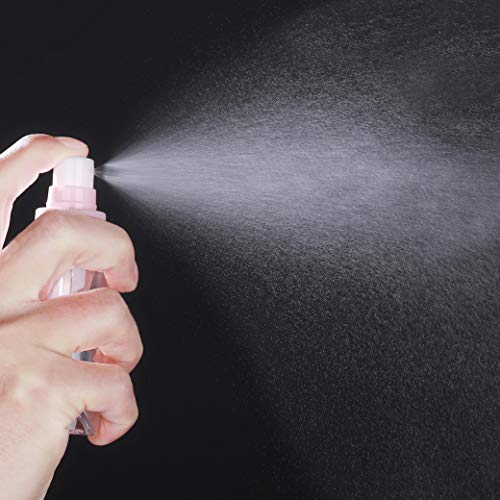 Botellas de Viaje, Líquido Contenedor con Impermeable Bolsa de Aseo Claro PVC, 12pcs Kit Aseo de Viaje para Avion, Recipientes para Maquillaje Cosmético para Champú, Crema, Gel, Rosa