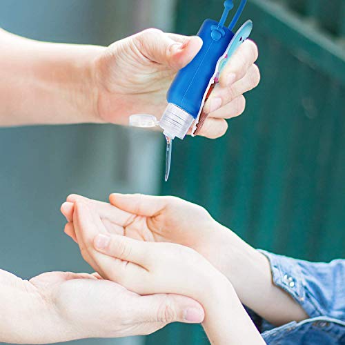 Botellas de Viaje para Niños de Silicona Lindo Animal, Contenedor de Viaje 30ml Prueba de Fugas, Accesorios de Viaje portátiles para Jabon Liquido Champú Artículos de Tocador Higienizador de Manos