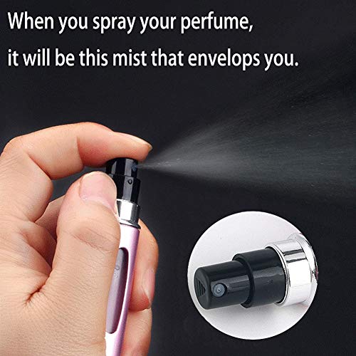Botellas recargables para perfume de 5 ml – Mini atomizador de perfume de viaje – Botella de aerosol portátil (2 unidades)