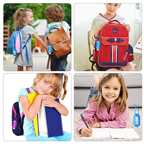 Botellas vacías de viaje de 60 ml con clips 6pcs contenedores de plástico portátiles y embudo gratis contienen desinfectante de mano rápidamente para niños y familia saliente