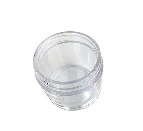 Botes de plástico transparente redondos de 30 ml con tapa de rosca, vacíos, para maquillaje, sombra de ojos, uñas, polvos de labios hechos a mano y otros productos de belleza