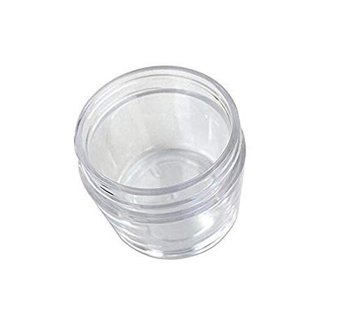 Botes de plástico transparente redondos de 30 ml con tapa de rosca, vacíos, para maquillaje, sombra de ojos, uñas, polvos de labios hechos a mano y otros productos de belleza