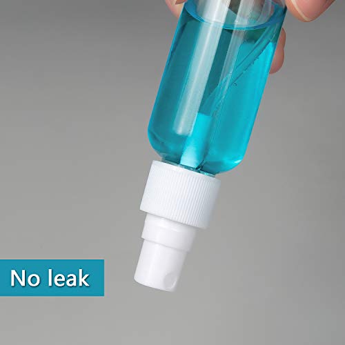 Botes Spray Vacios, ZWOOS 8 Piezas 50 ml Bote Spray Pulverizador Botes Viaje Transparente Plástico Botella de Spray Vacios con Embudos