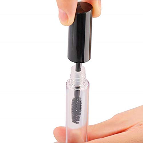 Botes vacíos reutilizables de 10 ml para aceite de crecimiento de pestañas o máscara, con cepillo, para el hogar y viaje, 5 unidades