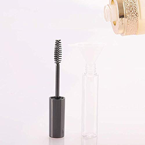 Botes vacíos reutilizables de 10 ml para aceite de crecimiento de pestañas o máscara, con cepillo, para el hogar y viaje, 5 unidades