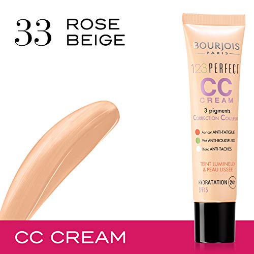 Bourjois 123 Perfect CC Cream Base de maquillaje, Tono 33 Rose Beige - 43 gr