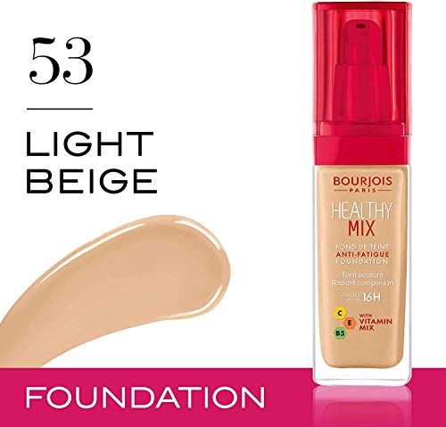 Bourjois Healthy Mix Base + Polvos bronceadores + corrector: Base de maquillaje tono 53, Polvos de maquillaje tono 04 y Corrector tono 051