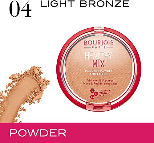 Bourjois Healthy Mix Base + Polvos bronceadores + corrector: Base de maquillaje tono 53, Polvos de maquillaje tono 04 y Corrector tono 051