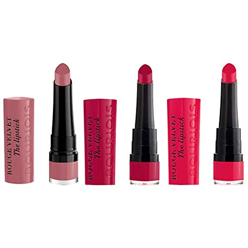 Bourjois Pack de 3 Velvet the Lipstick, Tonos 09, 018 y 010