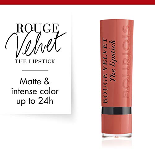 Bourjois Velvet The Lipstick Barra de Labios Tono 15 (Peach Tatin), 2.4 gr