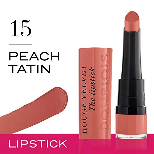 Bourjois Velvet The Lipstick Barra de Labios Tono 15 (Peach Tatin), 2.4 gr