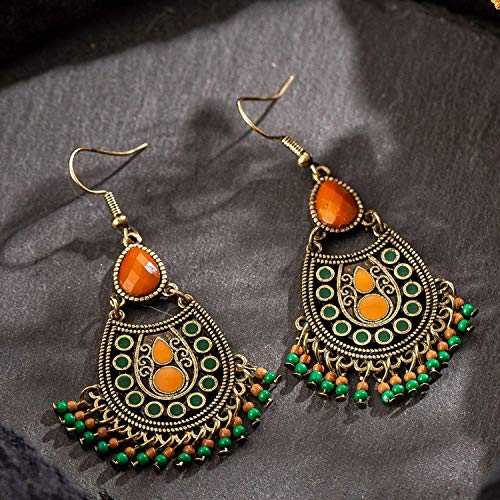 Bowen Jimmy Beads Tassel Earrings & Girls Water Drop Small Earrings Ethnic Geometric Earring,E020769Bb