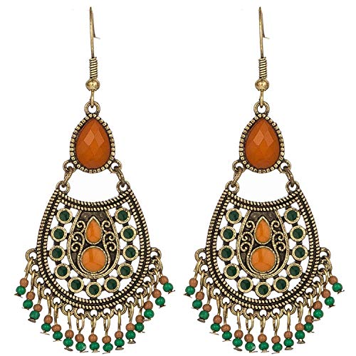 Bowen Jimmy Beads Tassel Earrings & Girls Water Drop Small Earrings Ethnic Geometric Earring,E020769Bb
