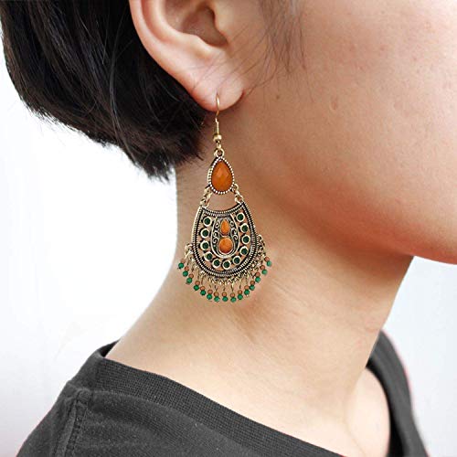 Bowen Jimmy Beads Tassel Earrings & Girls Water Drop Small Earrings Ethnic Geometric Earring,E020769Bb
