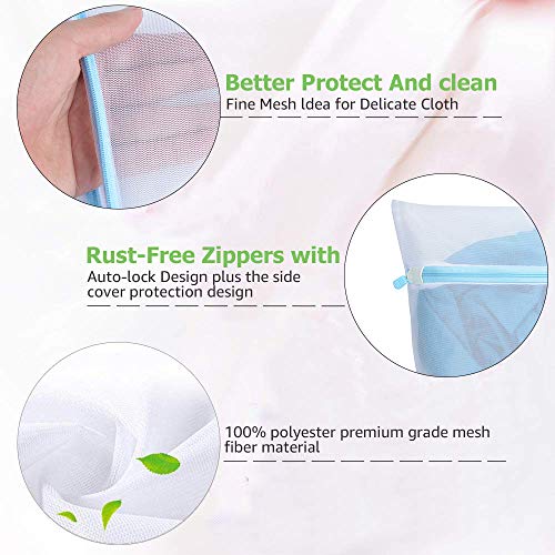 BoxLegend - Bolsas de lavandería para lavadora (5 unidades, malla duradera, con cremallera, para ropa delicada)