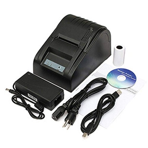 BOYISEN ZJ-5890T Impresora térmica de Recibos Rollos de Papel térmico de 58mm 90mm/Sec, ESC/POS, Mini USB Portátil, Conpartible con WinXP/Vista/Win 7/Win 8,Linux