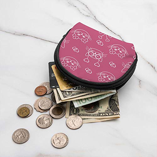 Bozal Gatos Máscaras de Carnaval Amour Holidays Monedero pequeño Monedero Cartera Bolsa Tarjeta Bolsa con Cremallera Bolsa de cosméticos Bolsa de Cambio portátil Porta Llaves