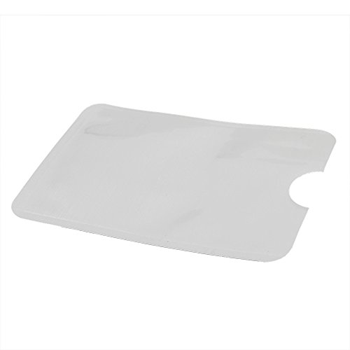 BQLZR N12172 - Fundas para tarjetas de crédito y pasaportes (impermeables, protección RFID contra robos, 10 unidades), plata
