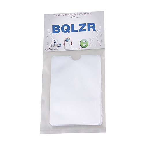 BQLZR N12172 - Fundas para tarjetas de crédito y pasaportes (impermeables, protección RFID contra robos, 10 unidades), plata