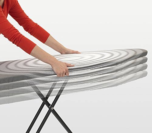 Brabantia 101083 - Tabla de Planchar Plegable edición Limitada, 124 x 38 cm, diseño Titan Oval, Estructura Negra