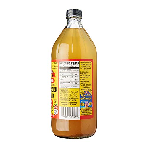 Bragg – orgánico Apple sidra vinagre Gallon, Basic, 32 onzas líquidas