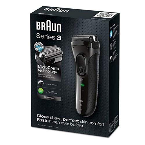 Braun 3020S Afeitadora eléctrica, plastico, Negro, 22,2