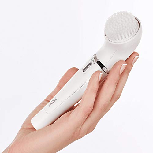 Braun 80 Face - Set de 2 recambios de cepillo facial de limpieza para depiladora facial, color blanco