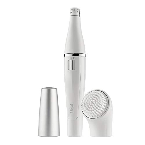 Braun 80 Face - Set de 2 recambios de cepillo facial de limpieza para depiladora facial, color blanco
