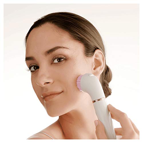 Braun Facespa Pro 921 - Sistema para Depilación y Limpieza 3 en 1, con Depiladora Facial Mujer, Cepillo Facial y Cabezal Tonificador, Base Cargadora, Bronce