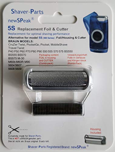 Braun hoja de afeitar 5S (500 Series), alternativa láminas de repuesto (este no es un artículo original de Braun)
