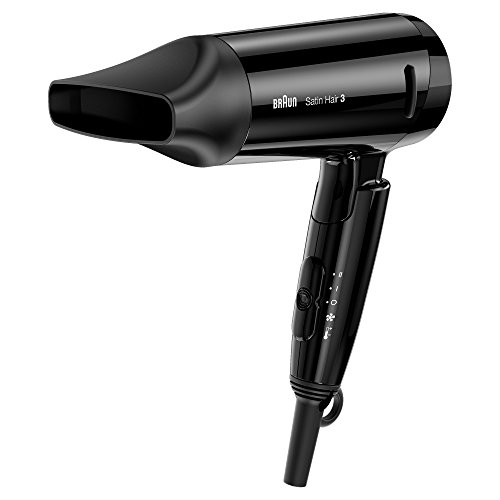 Braun Satin Hair 3 HD350 Style & Go - Secador de pelo viaje, 1600 W, color negro