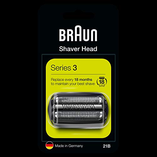 Braun Series 3 21B Cabezal de Recambio Negro para Afeitadora Eléctrica Hombre, Compatible con las Afeitadoras Series 3