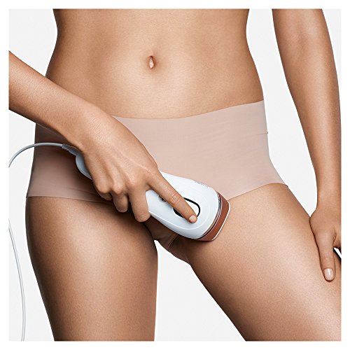 Braun Silk-expert 5 IPL BD 5009 - Depiladora de luz pulsada para la depilación permanente del vello visible en casa, con cepillo sónico exfoliante corporal, color blanco y bronce