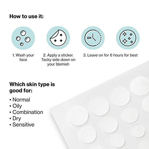 Breakout + aid - Parches para acne y granos (48 Parches) | Vegano | Con aceite de arbol de te | Hidrocoloide para Tratamiento de Espinilla | Natural