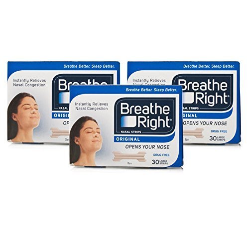 Breathe Right - Tiras nasales (tamaño grande, 3 unidades)