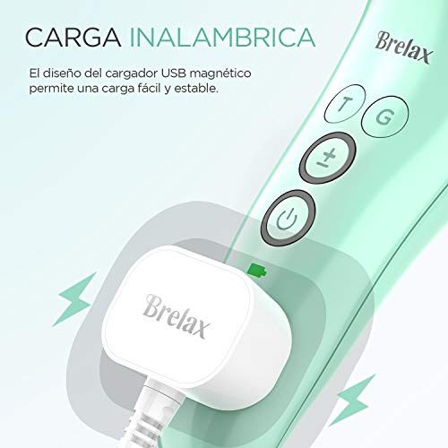 Brelax Cepillo Limpiador Facial Electrico, Limpieza Facial Sonic Impermeable IPX7, Temporizador, 3 Cabezales, 6 Velocidades, Carga Inalámbrica, Limpiador de Cara para Poros, Puntos Negros y Maquillaje