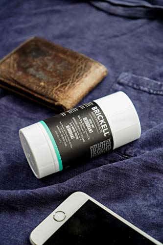 Brickell Men's Products Desodorante natural para hombres, natural y orgánico, sin aluminio, alcohol ni bicarbonato de sodio, 78 ml (Menta fresca)