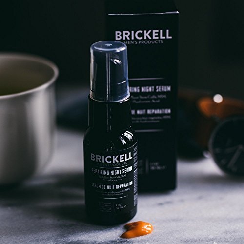 Brickell Men’s Products – Serum Antiedad Reparador de Noche para Hombres – Serum Facial Natural y Orgánico con Vitamina C (Sin fragancia) – 29 ml